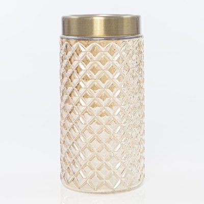 ΒΑΖΑΚΙ ΓΥΑΛΙΝΟ, ΑΠΑΛΟ ΧΡΥΣΟ, 10x11x22cm (600-41210)