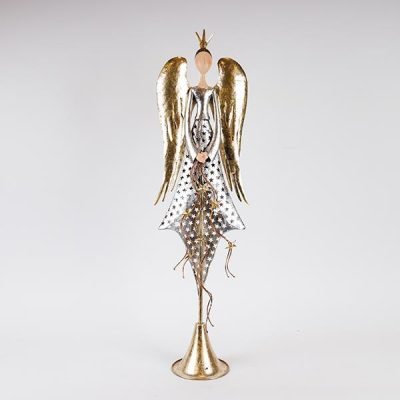 ΑΓΓΕΛΟΣ ΜΕ ΧΡΥΣΑ ΦΤΕΡΑ, ΜΕΤΑΛΛΙΚΟΣ, 23.5×15.24×86.36cm (600-47223)