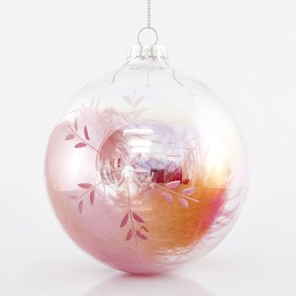 ΜΠΑΛΑ ΓΥΑΛΙΝΗ, ΔΙΑΦΑΝΗ ΙΡΙΔΙΖΟΥΣΑ, ΜΕ ΚΟΚΚΙΝΑ ΠΟΥΠΟΥΛΑ ΣΤΟ ΕΣΩΤΕΡΙΚΟ ΤΗΣ, ΣΕΤ 4ΤΜΧ, 10cm (600-42314)