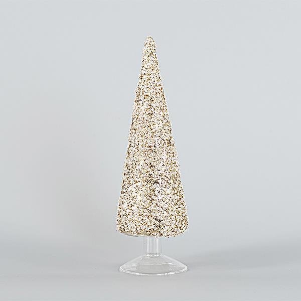 ΓΥΑΛΙΝΟ ΔΕΝΤΡΑΚΙ, ΣΑΜΠΑΝΙ ΜΕ GLITTER, 9x29cm (600-45137)