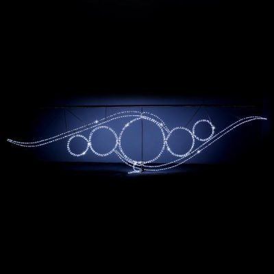 ΚΥΚΛΟΙ ΦΩΤΕΙΝΟΙ ΣΕ ΓΙΡΛΑΝΤΑ, LED, ΜΕ ΛΕΥΚΗ  ΦΩΤ/ΝΑ, 24m, 400x100cm (600-23040)