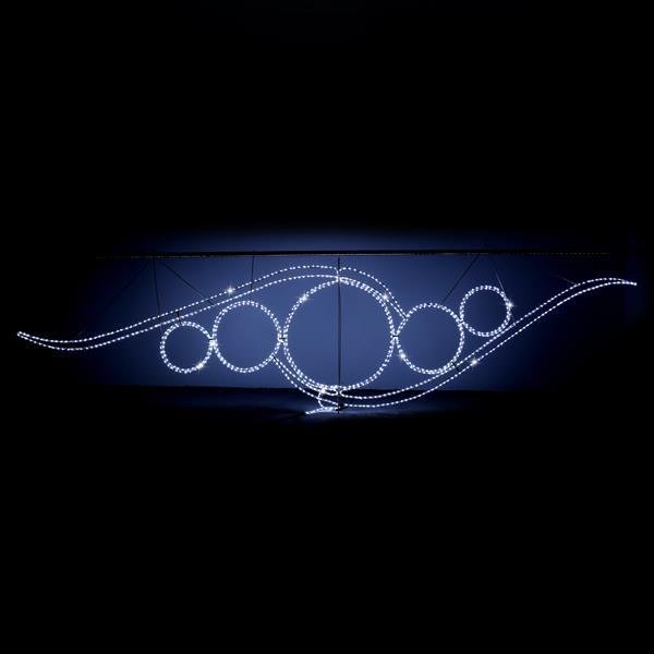 ΚΥΚΛΟΙ ΦΩΤΕΙΝΟΙ ΣΕ ΓΙΡΛΑΝΤΑ, LED, ΜΕ ΛΕΥΚΗ ΦΩΤ/ΝΑ, 24m, 400x100cm (600-23040)