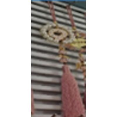 ΚΡΕΜΑΣΤΟ ΓΟΥΡΙ, ΡΟΖ, ΜΕ ΛΕΥΚΕΣ ΠΕΡΛΕΣ, 38cm (600-46622)