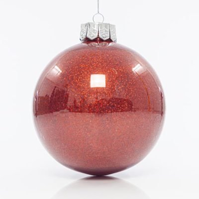 ΜΠΑΛΑ ΠΛΑΣΤΙΚΗ PET, ΚΟΚΚΙΝΗ ΓΥΑΛΙΣΤΕΡΗ ΜΕ GLITTER, ΣΕΤ 2ΤΜΧ, 15cm (600-42729)