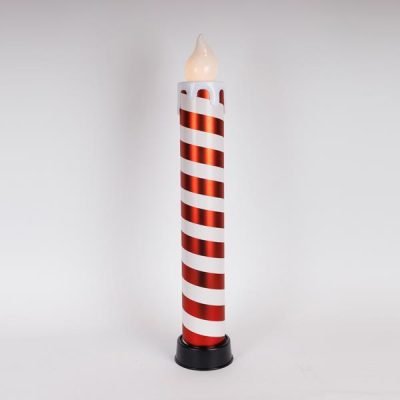 ΚΕΡΙ ΦΩΤΙΖΟΜΕΝΟ 14x82cm, ΚΟΚΚΙΝΟ & ΑΣΠΡΟ, ΜΕ ΚΙΝΗΣΗ ΣΤΗ ΦΛΟΓΑ, ΜΠΑΤΑΡΙΑΣ 3xAA, TIMER, 6 ΘΕΡΜΑ ΛΕΥΚΑ LED, IP44 (600-47236)