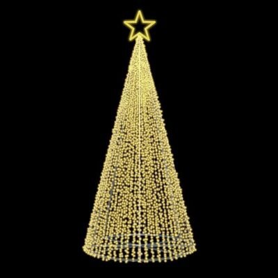 ΕΠΑΓΓΕΛΜΑΤΙΚΟ ΣΧΕΔΙΟ, ΧΡΙΣΤΟΥΓΕΝΝΙΑΤΙΚΟ ΔΕΝΤΡΟ 3D, 230V, ΘΕΡΜΗ ΛΕΥΚΗ ΦΩΤΟΣΩΛΗΝΑ, ΘΕΡΜΟ ΛΕΥΚΟ LED, 1200x450cm, IP65 (600-23570)