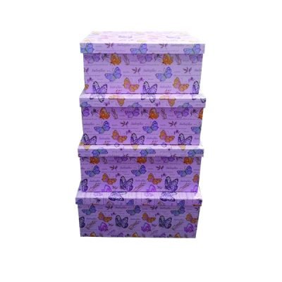 Σετ 10 χάρτινα παραλληλόγραμα κουτιά αποθήκευσης [11401261-1]