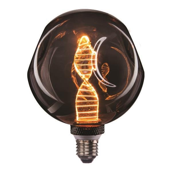 ΛΑΜΠΑ LED ΓΛΟΜΠΟΣ G125 4W 55lm E27 1800K 220-240V DENTED DNA SMOKY DIMMABLE (147-78730)