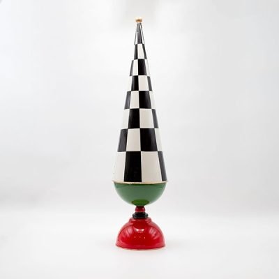 ΜΕΤΑΛΛΙΚΟ ΔΕΝΤΡΟ, ΜΑΥΡΟ ΚΑΡΟ ΜΕ ΚΟΚΚΙΝΟ, 55cm (600-47986)