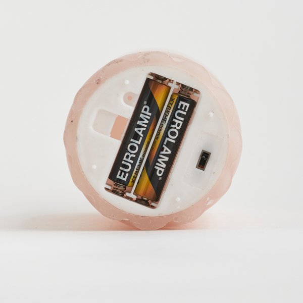 ΚΕΡΙ ΜΠΑΤΑΡΙΑΣ ΜΕ ΦΛΟΓΑ, ΡΟΖ, ΜΕ ΧΡΟΝΟΔΙΑΚΟΠΤΗ, 7x12cm (147-15104) - Image 2