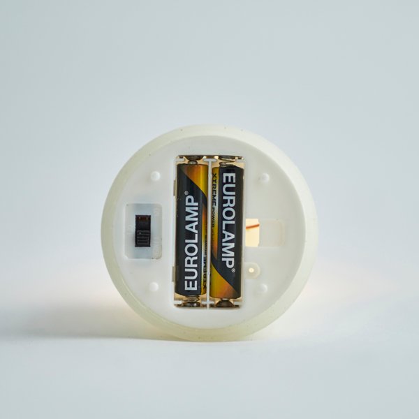 ΚΕΡΙ ΜΠΑΤΑΡΙΑΣ ΜΕ ΦΛΟΓΑ, ΛΕΥΚΟ, ΜΕ ΧΡΟΝΟΔΙΑΚΟΠΤΗ, 7x15cm (147-15122) - Image 2