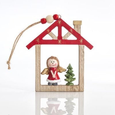 ΣΠΙΤΑΚΙ ΚΟΚΚΙΝΟ ΜΕ ΑΓΓΕΛΑΚΙ, ΚΡΕΜΑΣΤΟ, 26×11,5x4cm (600-43843)