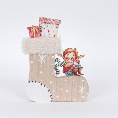 ΔΙΑΚΟΣΜΗΤΙΚΗ ΜΠΟΤΟΥΛΑ, ΜΕ ΞΩΤΙΚΟ, ΞΥΛΙΝΗ, 2.5x18x24.5cm (600-46084)