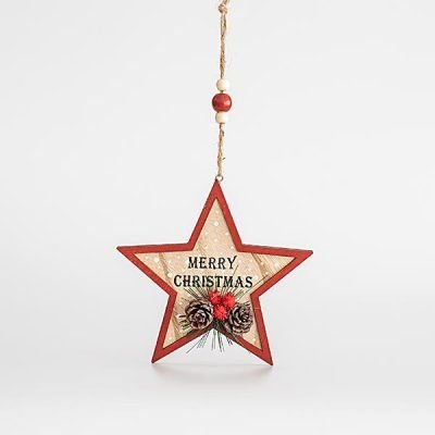 ΞΥΛΙΝΟ ΑΣΤΕΡΑΚΙ, MERRY CHRISTMAS, 15,5x1cm (600-45216)