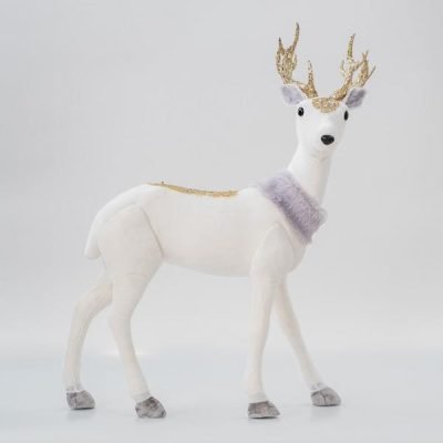 ΒΕΛΟΥΔΙΝΟΣ ΤΑΡΑΝΔΟΣ, ΛΕΥΚΟΣ, ΜΕ ΧΡΥΣΟ ΓΚΛΙΤΕΡ, 37x52x14 (600-45569)