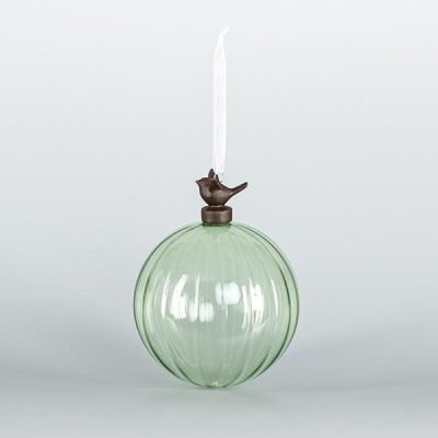 ΓΥΑΛΙΝΗ ΜΠΑΛΑ, ΜΕΝΤΑ, ΜΕ ΠΟΡΣΕΛΑΝΙΝΟ ΠΟΥΛΑΚΙ, 1ΤΜΧ, 10cm (600-44854)