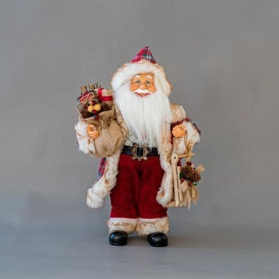 ΑΓΙΟΣ ΒΑΣΙΛΗΣ, ΚΟΚΚΙΝΟ ΚΑΡΟ, ΜΕ ΣΑΚΟ, 40cm (600-45500)