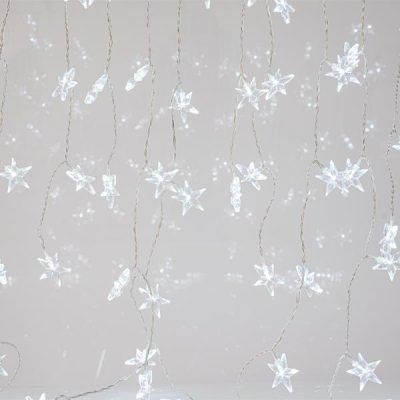 ΒΡΟΧΗ, 90 LED 5mm, ΑΚΡΥΛΙΚΑ ΑΣΤΕΡΙΑ 4cm, 31V ΜΕΤΑΣΧΗΜΑΤΙΣΤΗ, 4 ΕΠΕΚΤΑΣΕΙΣ ΕΩΣ 3 ΣΕΤ, ΔΙΑΦΑΝΟ PVC ΚΑΛΩΔΙΟ, ΛΕΥΚΟ LED (H90 x W150cm, 3/7/4/6), ΠΡΟΕΚΤΑΣΗ ΠΑΡΟΧΗΣ 3m, IP44 (600-11448)