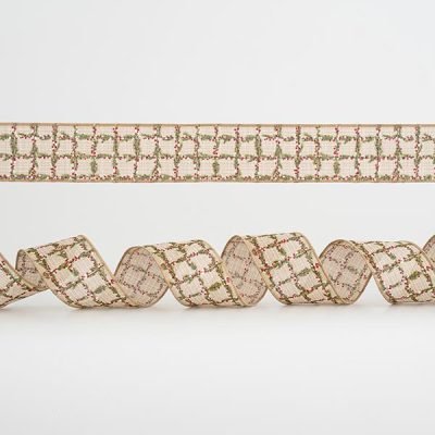 ΚΟΡΔΕΛΑ ΜΠΕΖ ΚΑΡΟ, ΜΕ ΚΟΚΚΙΝΑ ΚΑΙ ΠΡΑΣΙΝΑ ΣΧΕΔΙΑ, 6,35cm, 10Y (600-44967)