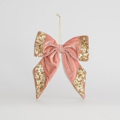 ΒΕΛΟΥΔΙΝΟΣ ΦΙΟΓΚΟΣ, ΡΟΖ, ΜΕ GLITTER, 20x20cm (600-44762)