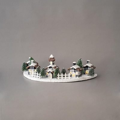 ΗΜΙΚΥΚΛΙΟ ΦΩΤΙΖΟΜΕΝΟ ΔΙΑΚΟΣΜΗΤΙΚΟ, 11 LED, ΜΕ ΣΠΙΤΑΚΙΑ, 61x31x21cm (600-45004)