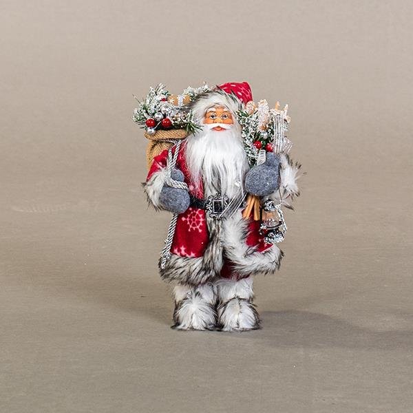 ΑΓΙΟΣ ΒΑΣΙΛΗΣ ΚΟΚΚΙΝΟΣ, ΜΕ ΓΚΡΙ ΓΟΥΝΑΚΙ, 30cm (600-44886)