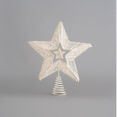 ΚΟΡΥΦΗ ΔΕΝΤΡΟΥ, ΑΣΤΕΡΙ, ΛΕΥΚΗ, ΜΕ ΑΣΤΕΡΑΚΙ ΣΤΟ ΕΣΩΤΕΡΙΚΟ ΤΗΣ, 25x30cm (600-45474)