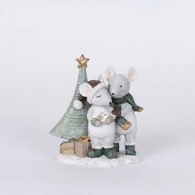 ΔΙΑΚΟΣΜΗΤΙΚΟ ΠΟΛΥΡΕΖΙΝ, ΖΕΥΓΑΡΙ ΠΟΝΤΙΚΑΚΙΑ, 5×8.5x10cm (600-46258)