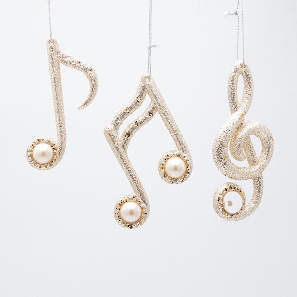 ΜΟΥΣΙΚΕΣ ΝΟΤΕΣ, ΣΑΜΠΑΝΙ ΜΕ ΠΕΡΛΑ, 3 ΣΧΕΔΙΑ, 11.9x12.5x12cm (600-47674)