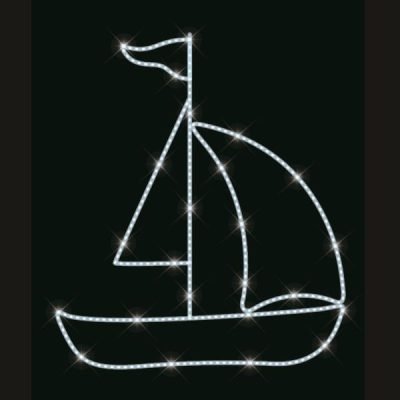 ΕΠΑΓΓΕΛΜΑΤΙΚΟ ΣΧΕΔΙΟ, ΕΠΙΣΤΗΛΙΟ, ΚΑΡΑΒΙ, ΛΕΥΚΗ LED ΦΩΤΟΣΩΛΗΝΑ, 100x90cm, IP65 (600-23415)