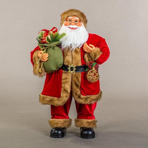 ΑΓΙΟΣ ΒΑΣΙΛΗΣ ΚΟΚΚΙΝΟΣ, ΜΕ ΚΑΦΕ ΓΟΥΝΑΚΙ, 80cm (600-44879)