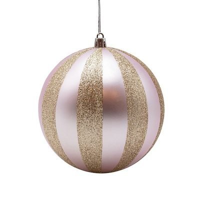 ΠΛΑΣΤΙΚΗ ΜΠΑΛΑ, ΡΟΖ ΜΕ ΣΑΜΠΑΝΙ GLITTER, ΣΕΤ 2ΤΜΧ, 15cm (600-47966)