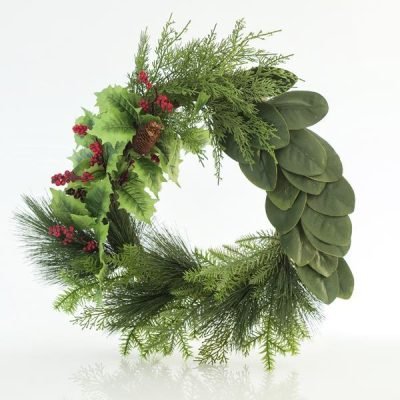 ΣΤΕΦΑΝΙ ΜΕ ΠΕΥΚΟΒΕΛΟΝΑ ΚΑΙ ΓΚΙ, 64cm (600-30218)