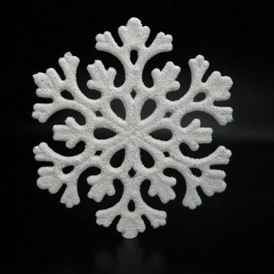 ΧΙΟΝΟΝΙΦΑΔΑ ΠΛΑΣΤΙΚΗ, ΛΕΥΚΗ ΜΕ GLITTER, ΣΕΤ 5ΤΜΧ, 11cm (600-42556)