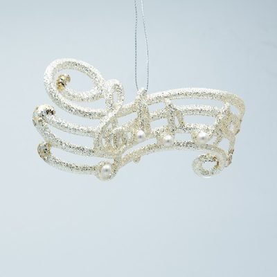 ΑΚΡΥΛΙΚΟ ΣΤΟΛΙΔΙ, ΝΟΤΕΣ ΣΕ ΠΕΝΤΑΓΡΑΜΜΟ, ΧΡΥΣΟ ΜΕ ΠΕΡΛΑ, 13.7×1.1x7cm (600-47684)