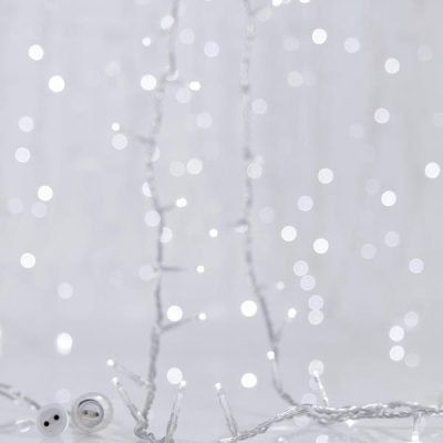 ΚΟΥΡΤΙΝΑ, 360 LED 3mm, 31V ΜΕΤΑΣΧΗΜΑΤΙΣΤΗ, 4 ΕΠΕΚΤΑΣΕΙΣ ΕΩΣ 3 ΣΕΤ, ΔΙΑΦΑΝΟ PVC ΚΑΛΩΔΙΟ, ΛΕΥΚΟ LED (H200 x W200cm, 20 LINES x 18 LED), ΠΡΟΕΚΤΑΣΗ ΠΑΡΟΧΗΣ 3m, ΙΡ44 (600-17140)