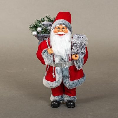 ΑΓΙΟΣ ΒΑΣΙΛΗΣ ΚΟΚΚΙΝΟΣ, ΜΕ ΓΚΡΙ ΓΟΥΝΑΚΙ, 50cm (600-45025)