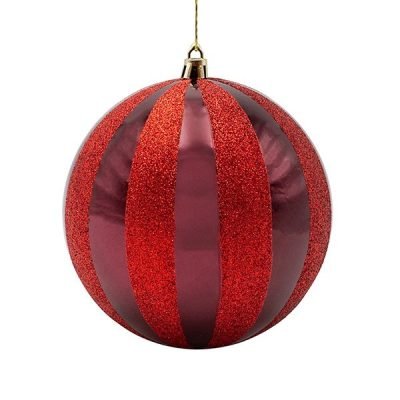 ΠΛΑΣΤΙΚΗ ΜΠΑΛΑ, ΜΠΟΡΝΤΟ ΜΕ ΚΟΚΚΙΝΟ GLITTER, ΣΕΤ 2ΤΜΧ, 20cm (600-47963)