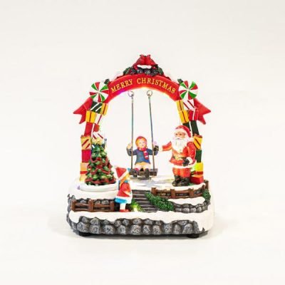 ΚΟΥΝΙΑ ΜΕ ΑΓΙΟ ΒΑΣΙΛΗ, ΜΕ ΜΕΤΑΣΧΗΜΑΤΙΣΤΗ, 15 LED, ΜΕ ΜΟΥΣΙΚΗ ΚΑΙ ΚΙΝΗΣΗ, 19×13,5x22cm (600-45611)