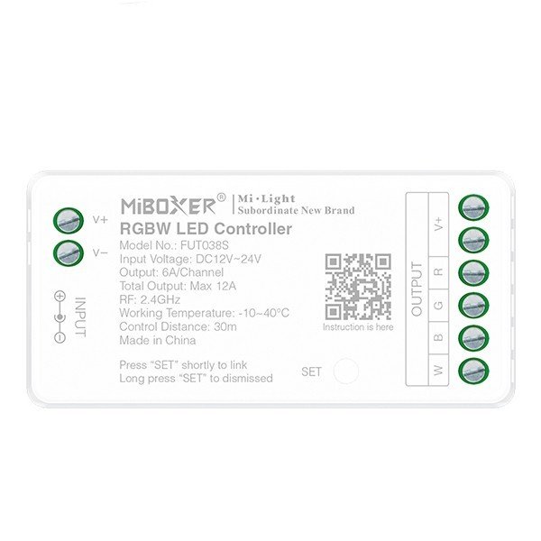 ΑΣΥΡΜΑΤΟ RF CONTROLLER RGBW 6A DC 12V/216W 24V/432W (145-71420)