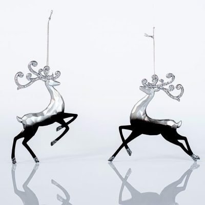 ΤΑΡΑΝΔΟΣ ΑΚΡΥΛΙΚΟΣ, ΑΣΗΜΙ-ΜΑΥΡΟΣ, 2 ΣΧΕΔΙΑ, 14,5x14cm (600-44675)