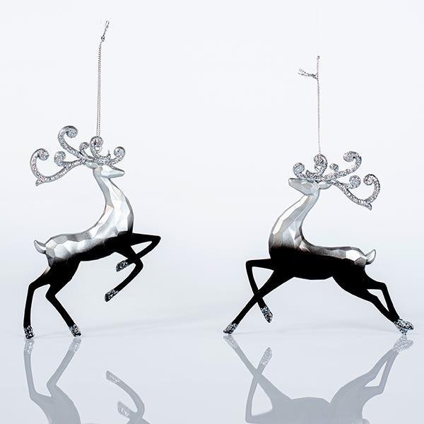 ΤΑΡΑΝΔΟΣ ΑΚΡΥΛΙΚΟΣ, ΑΣΗΜΙ-ΜΑΥΡΟΣ, 2 ΣΧΕΔΙΑ, 14,5x14cm (600-44675)