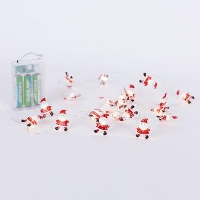 ΣΕΙΡΑ, 20 LED 3mm, ΔΙΑΚΟΣΜΗΤΙΚOΥΣ ΑΚΡΥΛΙΚOΥΣ ΑΓΙΟ ΒΑΣΙΛΗΔΕΣ , ΜΠΑΤΑΡΙΑΣ 3xΑΑ, ΧΡΟΝΟΔΙΑΚΟΠΤΗ, ΑΣΗΜΙ ΧΑΛΚΙΝΟ ΚΑΛΩΔΙΟ, ΘΕΡΜΟ ΛΕΥΚΟ LED ΑΝΑ 10cm, ΠΡΟΕΚΤΑΣΗ ΠΑΡΟΧΗΣ 30cm, IP20 (600-03345)