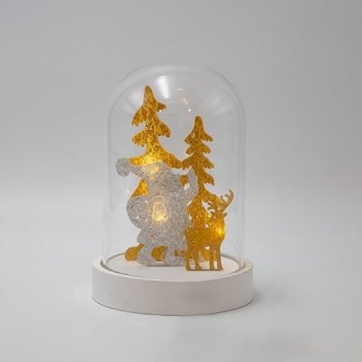 ΘΟΛΟΣ, ΜΕ ΑΚΡΥΛΙΚΟ ΑΓΙΟ ΒΑΣΙΛΗ, ΦΩΤΙΖΟΜΕΝΟΣ, ΜΠΑΤΑΡΙΑΣ, 12×18.5cm (600-48161)