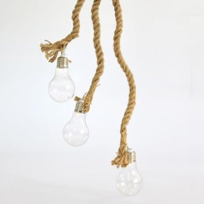 ΜΠΟΥΚΕΤΟ ΜΕ 3 ΓΛΟΜΠΟΥΣ ΣΕ ΣΧΟΙΝΙ ΔΙΑΚΟΣΜΗΣΗΣ, 1 LED ΣΕ ΚΑΘΕ ΓΛΟΜΠΟ ΜΕ ΜΕΤΑΣΧΗΜΑΤΙΣΤΗ, ΘΕΡΜΟ ΛΕΥΚΟ LED. (600-31001)