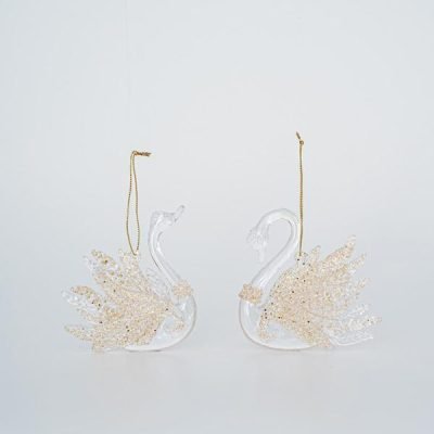 ΑΚΡΥΛΙΚΟΣ ΚΥΚΝΟΣ, ΔΙΑΦΑΝΟΣ, ΜΕ ΑΠΑΛΟ ΧΡΥΣΟ GLITTER, 2 ΣΧΕΔΙΑ, 9x10cm, ΤΙΜΗ ΑΝΑ ΤΜΧ (600-45605)