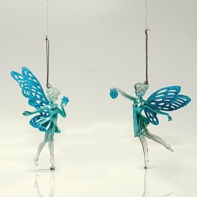 ΝΕΡΑΙΔΑ ΑΚΡΥΛΙΚΗ, 2 ΣΧΕΔΙΑ, ΜΕ ΓΑΛΑΖΙΟ GLITTER, 8,8×15,2cm (600-44623)