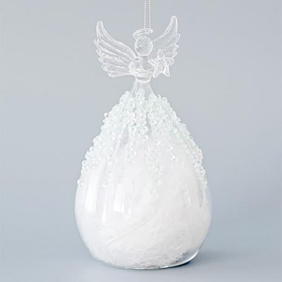 ΓΥΑΛΙΝΗ ΝΕΡΑΙΔΑ, ΜΕ ΠΟΥΠΟΥΛΑ ΣΤΟ ΕΣΩΤΕΡΙΚΟ ΤΗΣ, ΣΕΤ 2ΤΜΧ, 9,5x17cm (600-45196)