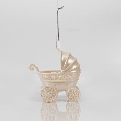 ΚΑΡΟΤΣΙ ΑΚΡΥΛΙΚΟ, ΛΕΥΚΟ, ΜΕ GLITTER, 11x10cm (600-44666)