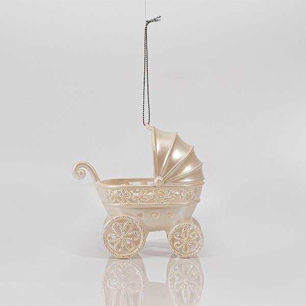 ΚΑΡΟΤΣΙ ΑΚΡΥΛΙΚΟ, ΛΕΥΚΟ, ΜΕ GLITTER, 11x10cm (600-44666)